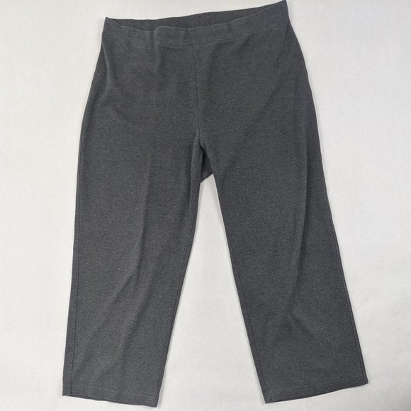 Coldwater Creek Pants - Coldwater Creek Grey Cotton Blend Crop Pants PXL